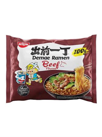 NISSIN DEMAE RAMEN BEEF - NOODLES ISTANTANEI 10x100g (UE)